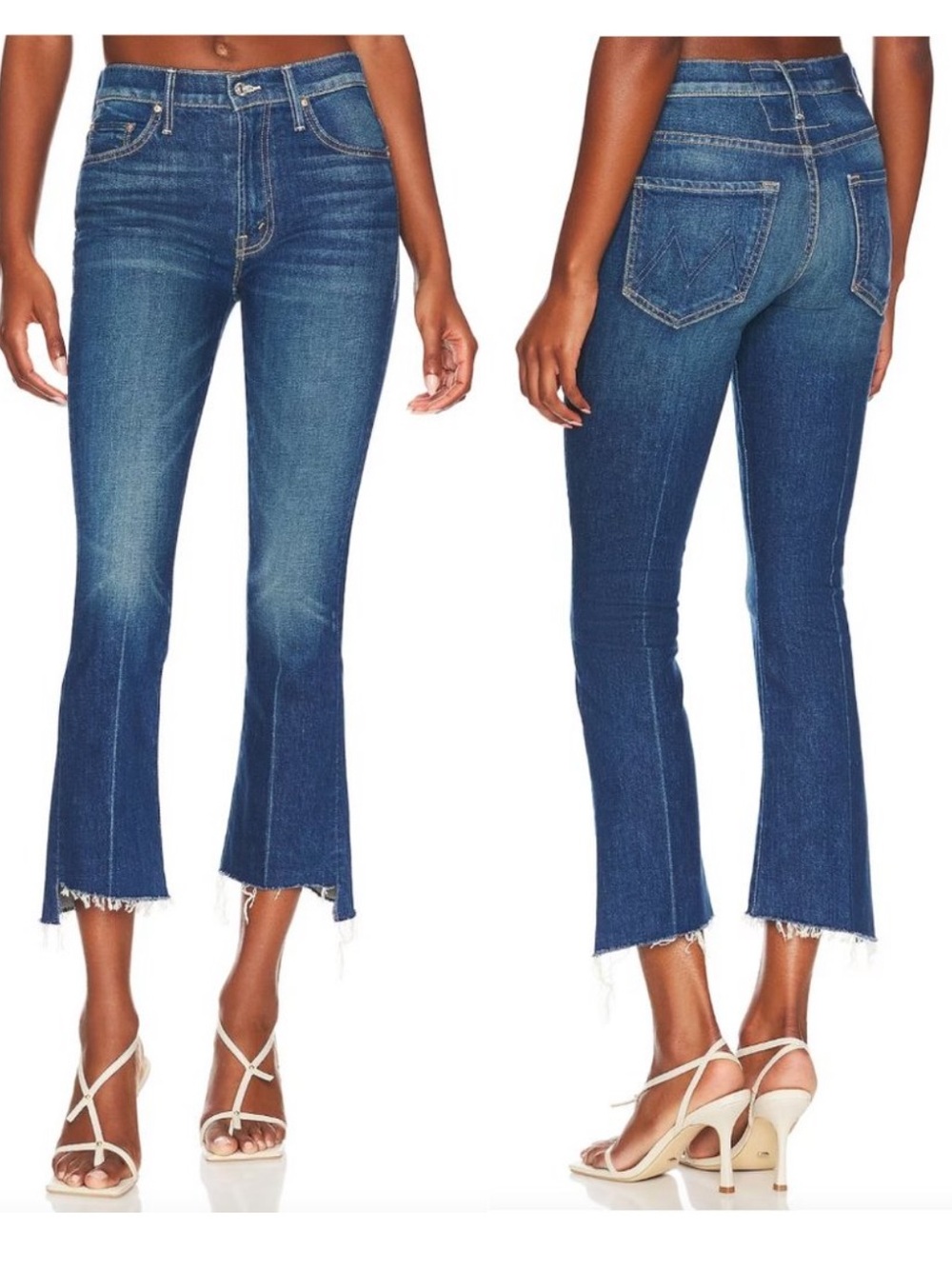 MOTHER The Insider Crop Fray Jeans - Girl Crush
